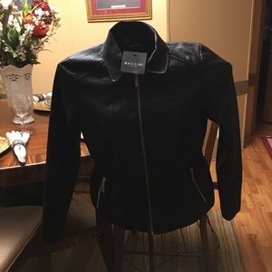 Women Black leather jacket